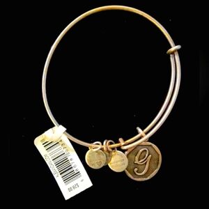 Alex and Ani initial "G" Silver Toned/ Bangel Bracelet BNWT!
